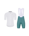 HOLOKOLO Kolesarski dres kratek rokav in kratke hlače - AEROLITE - modra/bela
