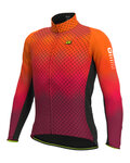 ALÉ Kolesarski dres z dolgimi rokavi zimski - R-EV1 CLIMA PROTECTION 2.0 VELOCITY WIND G+ - oranžna/črna