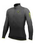 ALÉ Kolesarski dres z dolgimi rokavi zimski - R-EV1 CLIMA PROTECTION 2.0 VELOCITY WIND G+ - siva/črna