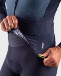 ALÉ Kolesarski dres z dolgimi rokavi zimski - R-EV1 CLIMA PROTECTION 2.0 VELOCITY WIND G+ - siva/črna