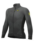 ALÉ Kolesarski dres z dolgimi rokavi zimski - PR-S STORM - črna/siva
