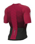 ALÉ Kolesarski dres s kratkimi rokavi - R-EV1  VELOCITY - bordo
