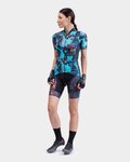 ALÉ Kolesarski dres s kratkimi rokavi - SOLID CHIOS LADY - turkizna