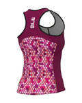ALÉ Kolesarski dres brez rokavov - SOLID CANDY LADY - rožnata