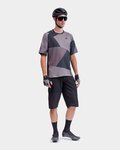 ALÉ Kolesarski dres s kratkimi rokavi - OFF ROAD - MTB SWEDISH CAMO - siva