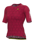ALÉ Kolesarski dres s kratkimi rokavi - R-EV1  VELOCITY LADY - bordo