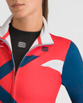 SPORTFUL Kolesarski dres z dolgimi rokavi zimski - SQUADRA W - rdeča/modra