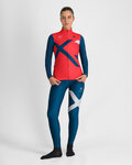 SPORTFUL Kolesarski dres z dolgimi rokavi zimski - SQUADRA W - rdeča/modra