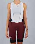 SPORTFUL Kolesarske kratke hlače z naramnicami - SUPERGIARA - bordo