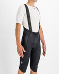 SPORTFUL Kolesarske kratke hlače z naramnicami - BODYFIT PRO THERMAL - črna