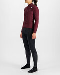 SPORTFUL Kolesarski dres z dolgimi rokavi zimski - KELLY THERMAL - bordo