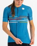 SPORTFUL Kolesarski dres s kratkimi rokavi - VELODROME - modra