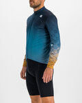 SPORTFUL Kolesarski dres z dolgimi rokavi zimski - ROCKET THERMAL - modra/rjava