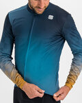 SPORTFUL Kolesarski dres z dolgimi rokavi zimski - ROCKET THERMAL - modra/rjava