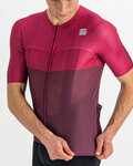 SPORTFUL Kolesarski dres s kratkimi rokavi - LIGHT PRO - bordo