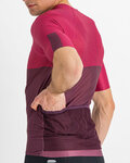 SPORTFUL Kolesarski dres s kratkimi rokavi - LIGHT PRO - bordo