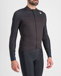 SPORTFUL Kolesarski dres z dolgimi rokavi zimski - BODYFIT PRO - črna/rjava