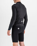 SPORTFUL Kolesarski dres z dolgimi rokavi zimski - BODYFIT PRO - črna/rjava