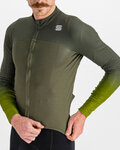 SPORTFUL Kolesarski dres z dolgimi rokavi zimski - BODYFIT PRO - zelena