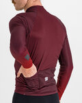 SPORTFUL Kolesarski dres z dolgimi rokavi zimski - BODYFIT PRO - bordo
