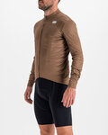 SPORTFUL Kolesarski dres z dolgimi rokavi zimski - CHECKMATE THERMAL - rjava