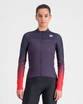 SPORTFUL Kolesarski dres z dolgimi rokavi zimski - BODYFIT PRO THERMAL - rdeča/modra