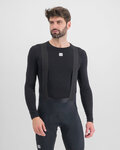 SPORTFUL Kolesarska  majica z dolgimi rokavi - MERINO LS - črna