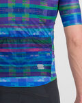 SPORTFUL Kolesarski dres s kratkimi rokavi - GLITCH BOMBER - modra
