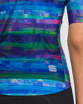 SPORTFUL Kolesarski dres s kratkimi rokavi - GLITCH BOMBER - modra
