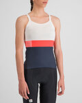 SPORTFUL Kolesarski dres brez rokavov - SNAP - bela/modra/rdeča