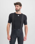 SPORTFUL Kolesarska  majica s kratkimi rokavi - MERINO LAYER - črna