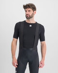 SPORTFUL Kolesarska  majica s kratkimi rokavi - MERINO LAYER - črna