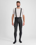 SPORTFUL Kolesarske dolge hlače z naramnicami - BODYFIT PRO - črna
