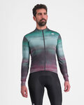 SPORTFUL Kolesarski dres z dolgimi rokavi zimski - FLOW SUPERGIARA THERMAL - zelena/vijolična