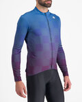 SPORTFUL Kolesarski dres z dolgimi rokavi zimski - ROCKET THERMAL - modra/vijolična