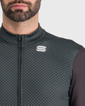 SPORTFUL Kolesarski dres z dolgimi rokavi zimski - CHECKMATE THERMAL - črna/zelena
