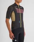SPORTFUL Kolesarski dres s kratkimi rokavi - BREAKOUT SUPERGIARA - črna/rjava