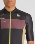 SPORTFUL Kolesarski dres s kratkimi rokavi - BREAKOUT SUPERGIARA - črna/rjava