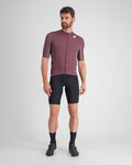 SPORTFUL Kolesarski dres s kratkimi rokavi - SUPERGIARA - bordo