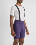 SPORTFUL Kolesarske kratke hlače z naramnicami - SRK - vijolična