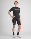 SPORTFUL Kolesarski dres s kratkimi rokavi - PISTA - modra/črna