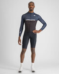 SPORTFUL Kolesarski dres z dolgimi rokavi zimski - PISTA THERMAL - črna/modra