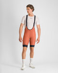 SPORTFUL Kolesarske kratke hlače z naramnicami - GIARA 2 - oranžna