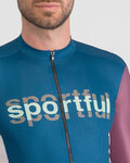 SPORTFUL Kolesarski dres s kratkimi rokavi - SUPERGIARA LOGO - modra/bordo