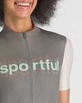 SPORTFUL Kolesarski dres s kratkimi rokavi - SUPERGIARA LOGO W - siva/rožnata