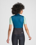SPORTFUL Kolesarski dres s kratkimi rokavi - SUPERGIARA LOGO W - modra/zelena