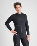 SPORTFUL Kolesarski dres z dolgimi rokavi zimski - CLASSIC THERMAL - črna