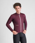 SPORTFUL Kolesarski dres z dolgimi rokavi zimski - CLASSIC THERMAL - bordo