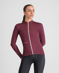 SPORTFUL Kolesarski dres z dolgimi rokavi zimski - CLASSIC THERMAL - bordo