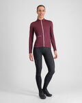 SPORTFUL Kolesarski dres z dolgimi rokavi zimski - CLASSIC THERMAL - bordo